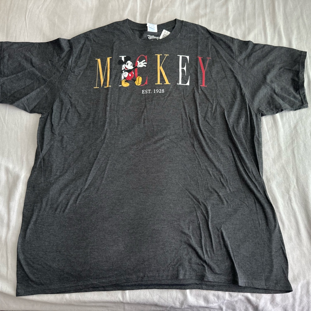 Disney Mickey Shirt XXL Charcoal Grey